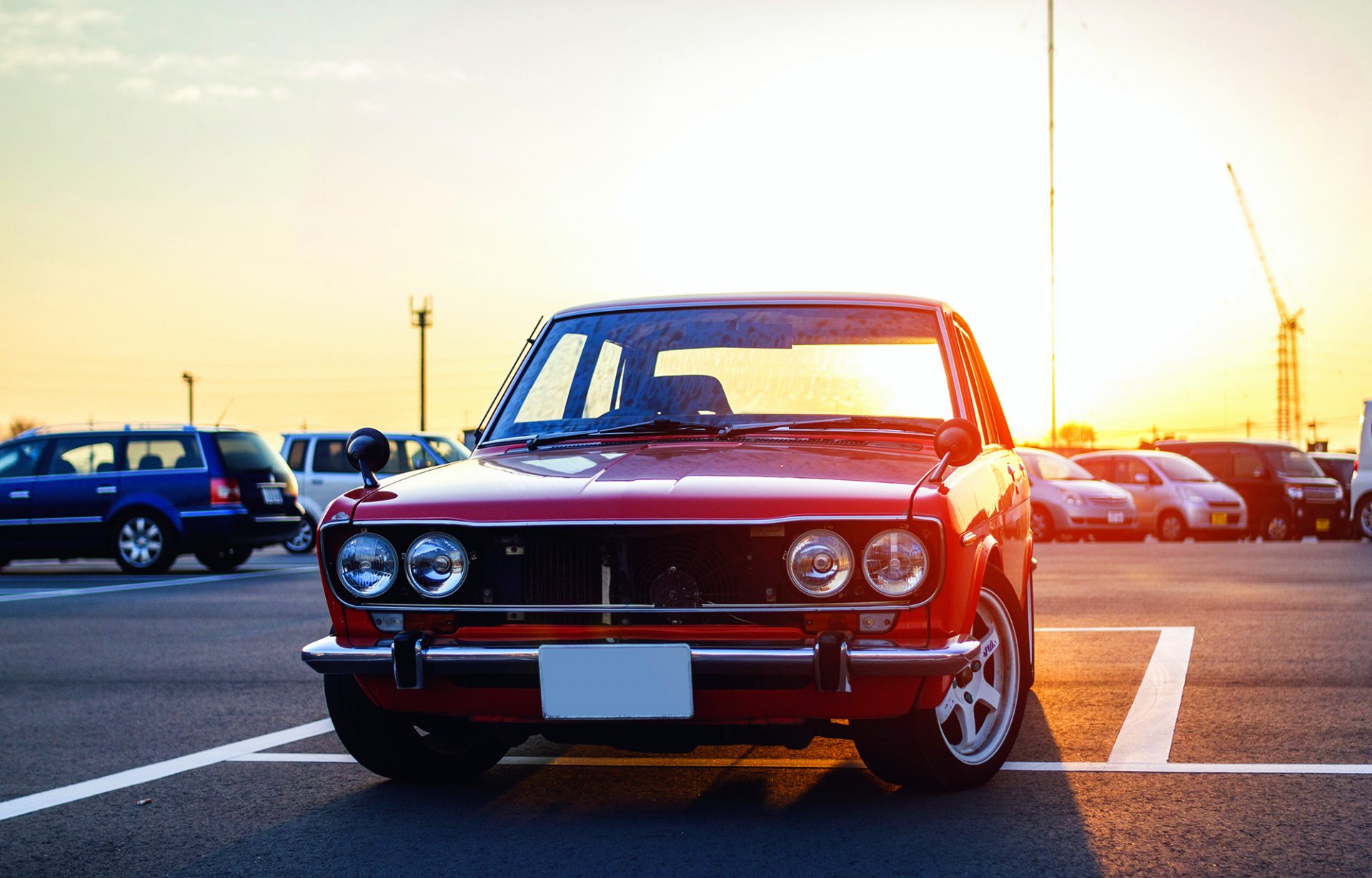 datsun front red datsun front red