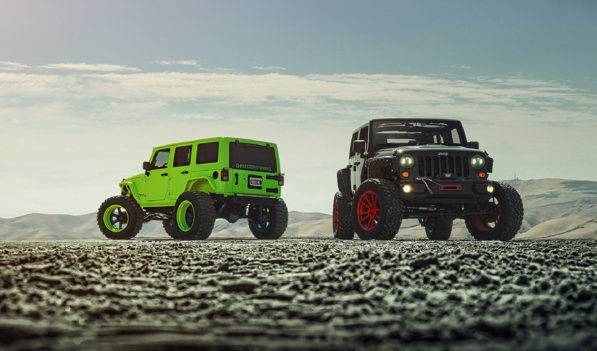 jeep wrangler adv1 funzione di pista su misura forgiato ruote nero verde anteriore