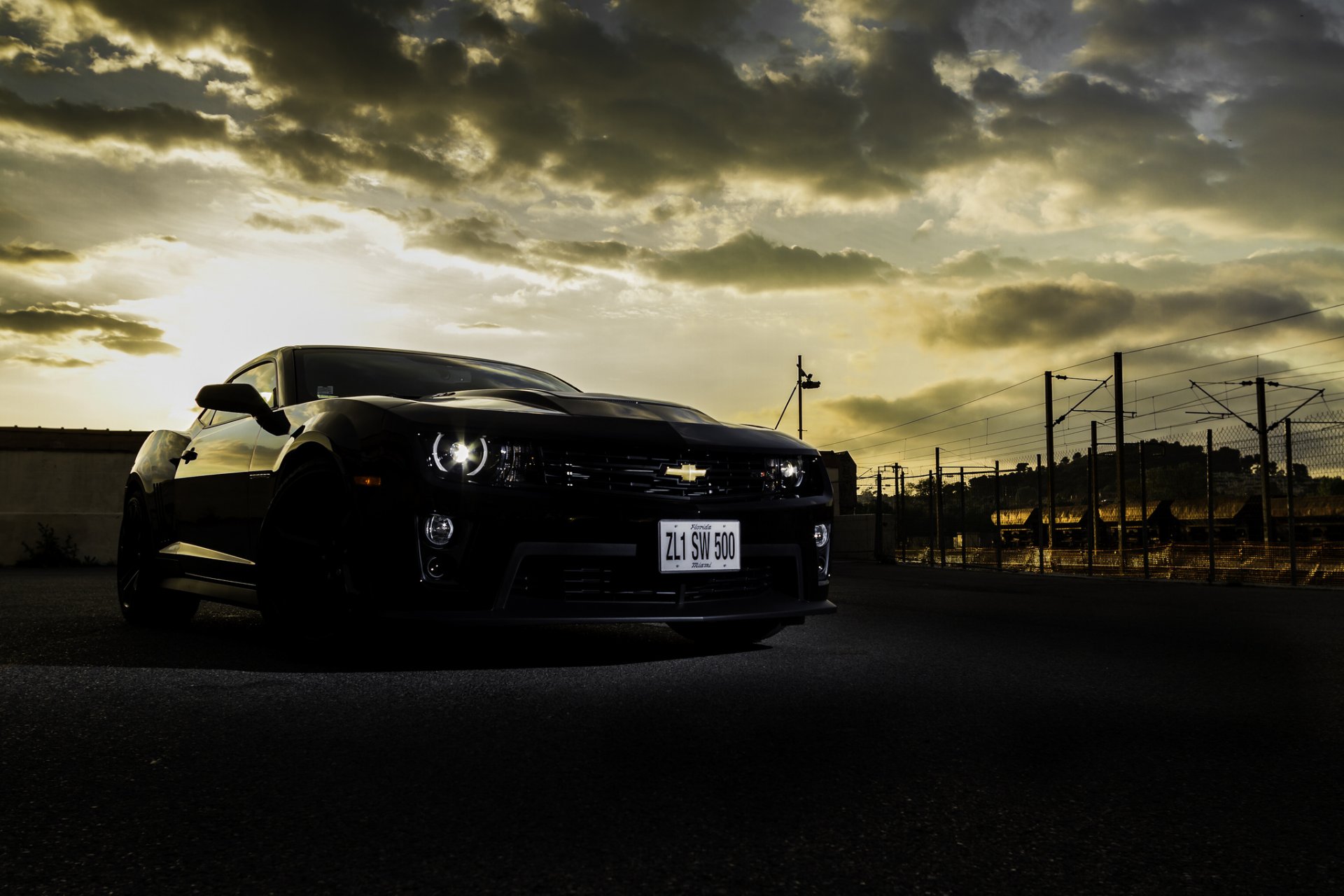 chevrolet camaro zl1 nero chevrolet camaro sera nuvole