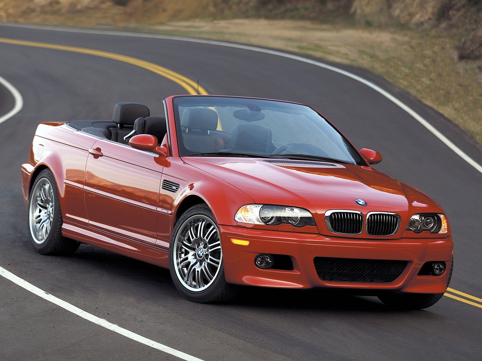 bmw e46 m3 3 series bmw troika coupe red sports car cabrio roadster germany road marking descent convertible red car car headlights passenger cars cars auto motor transport