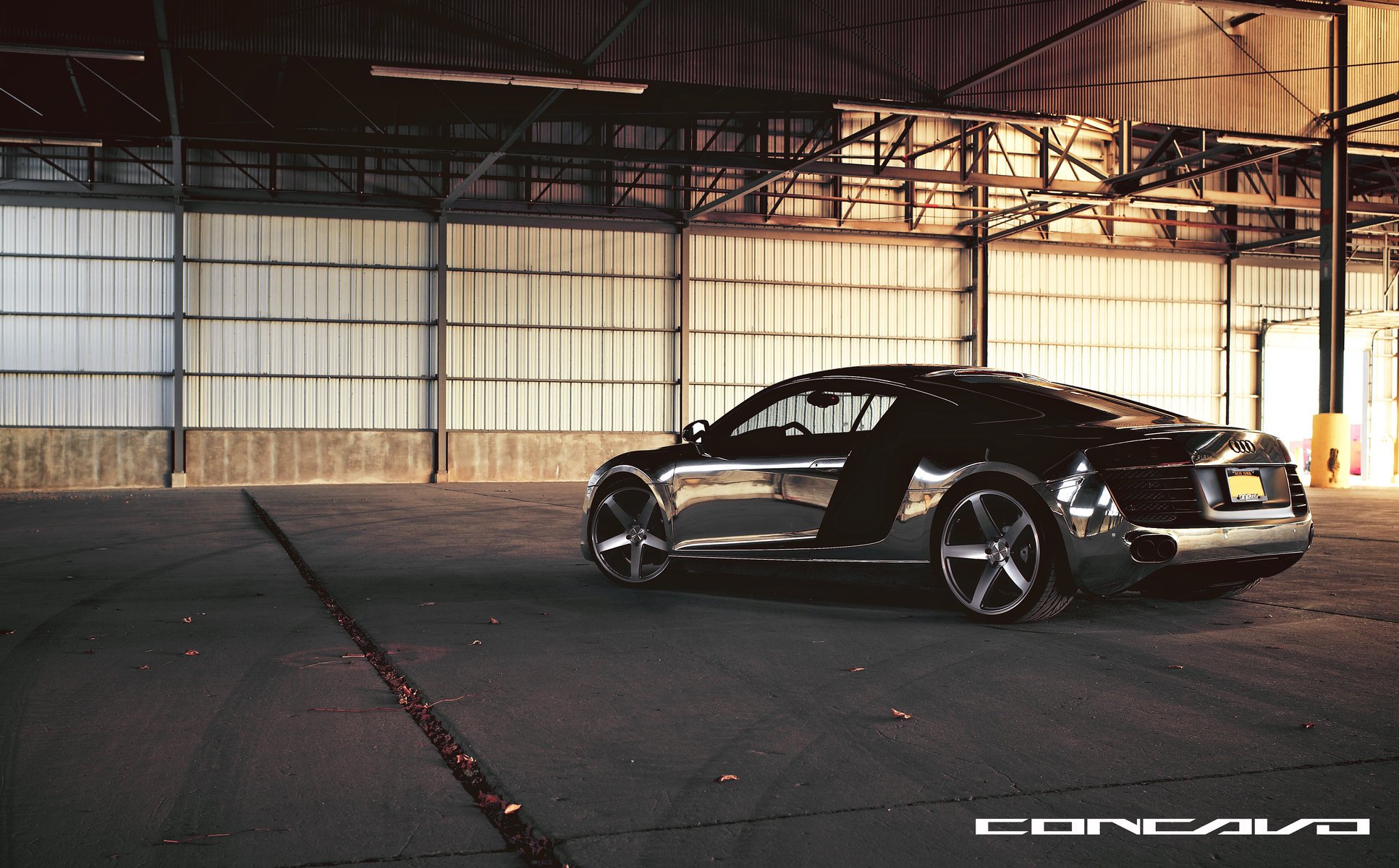 ruedas concavo audi r8 cromo cw-5 mate negro superficie tratada alimentación