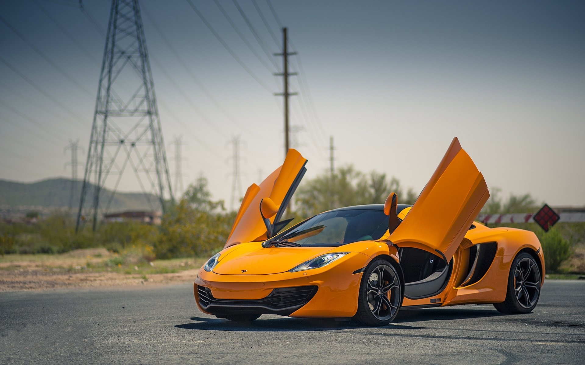 mclaren mp4-12c naranja mklaren soportes de alto voltaje