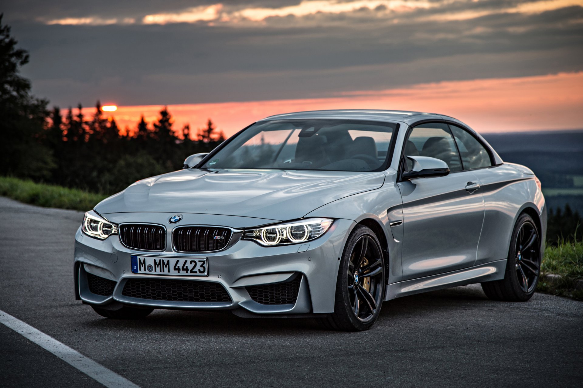 bmw m4 f32 convertibile argento metallico auto