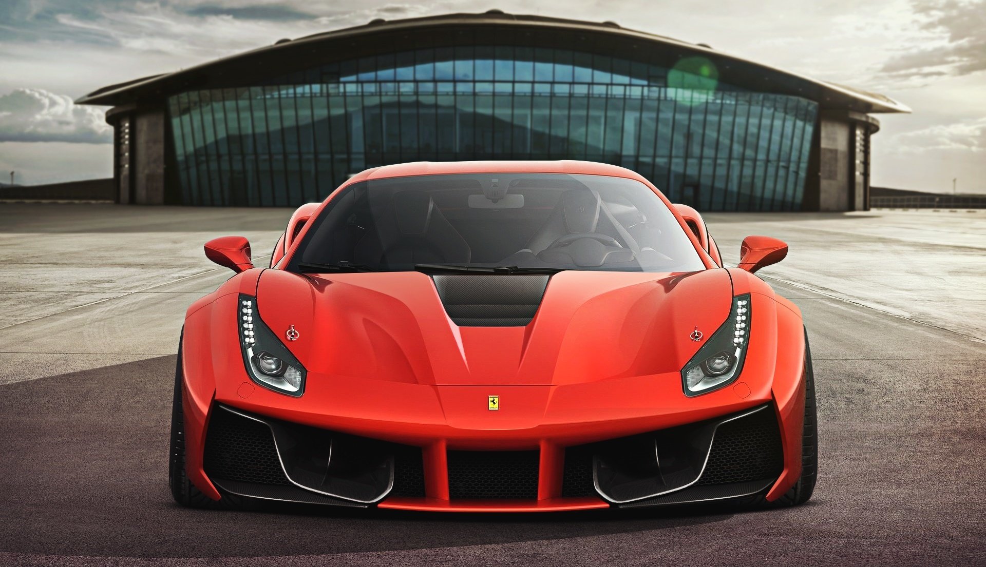 ferrari gtb 2015 red supercar design front