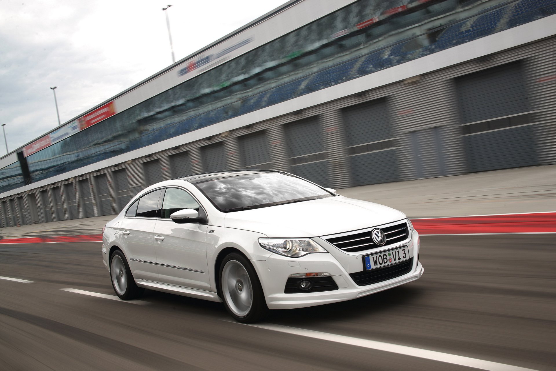 volkswagen passat cc white front car