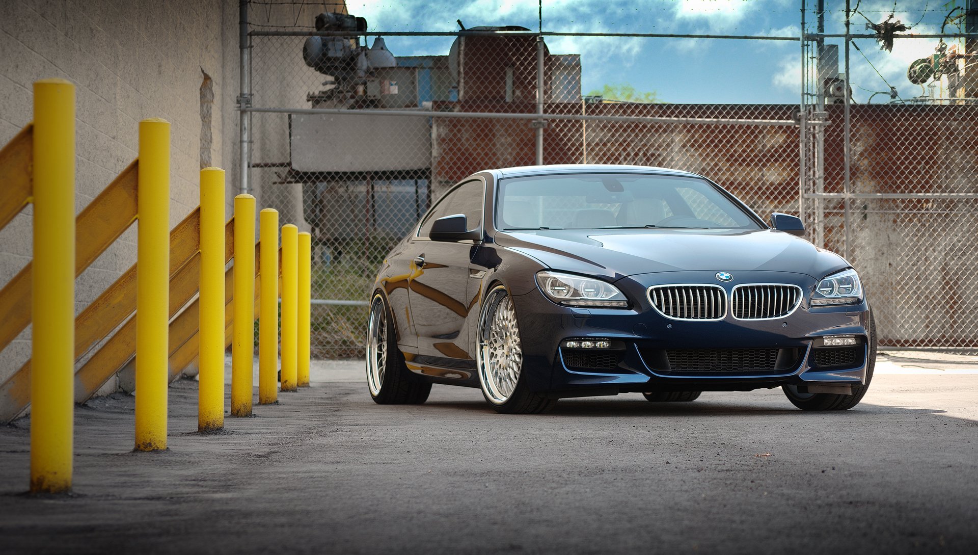 bmw 650i blue tuning coupe