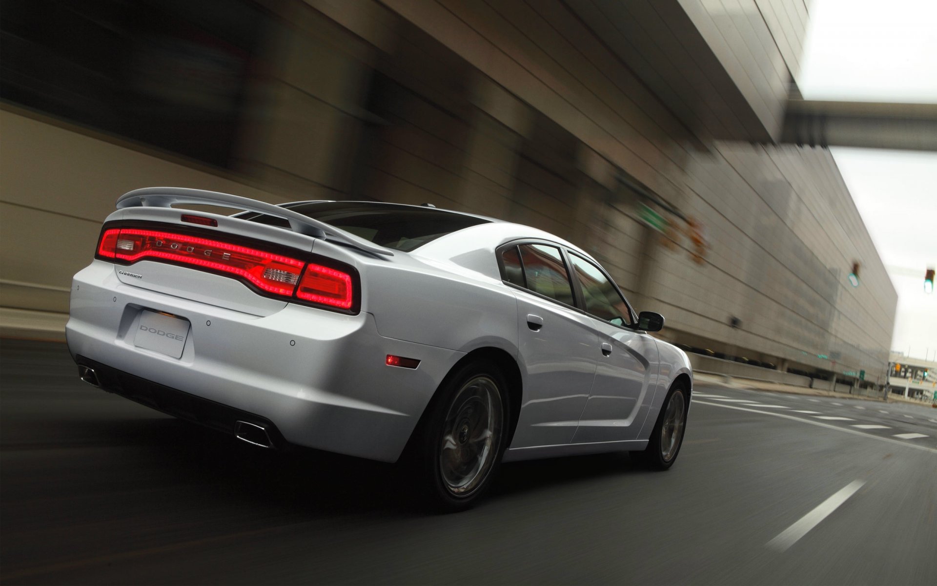 dodge charger car white town in motion sedan