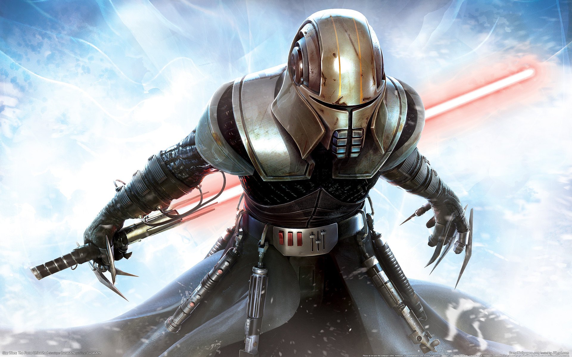 tar wars the force unleashed star wars ungezügelte kraft starkiller reich sith krieger schwert besitzer ritter licht wolken glanz glanz heller hintergrund zeichnungen anime