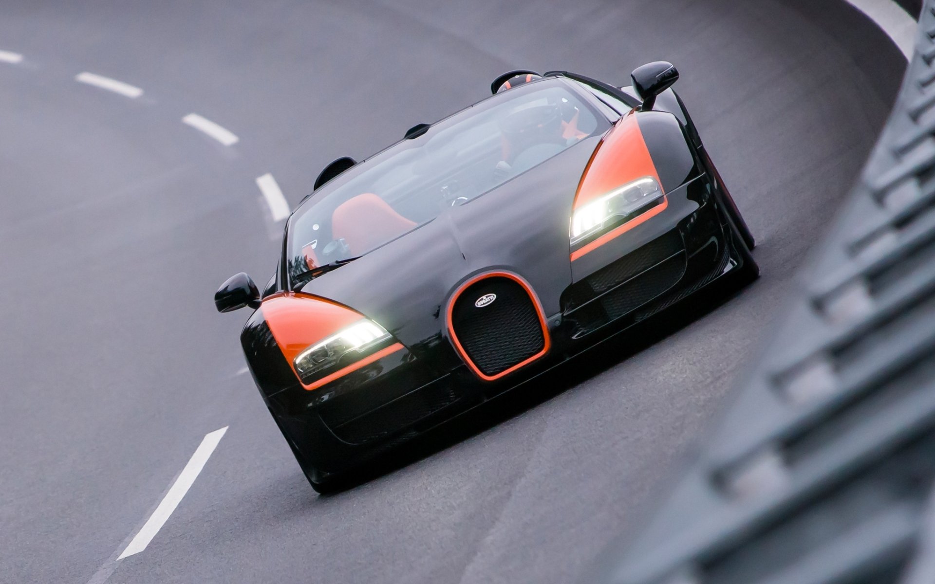 bugatti 16.4 veyron grand sport vitesse world car record edition bugatti veyron supersamochód hipercar przód turn tło