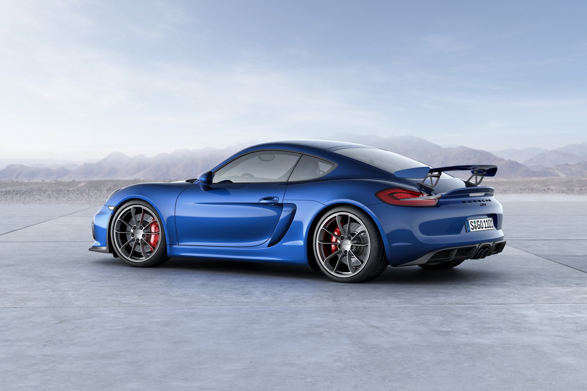 porsche cayman gt4 porsche cayman blau rückansicht