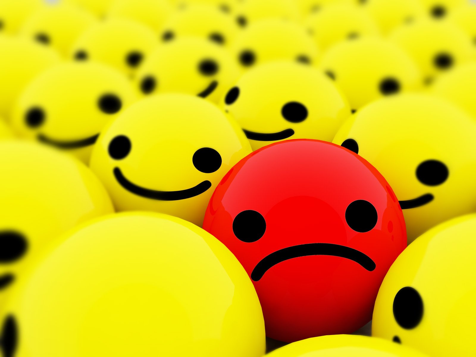 emoticon emozioni rosso giallo palle tristezza gioia