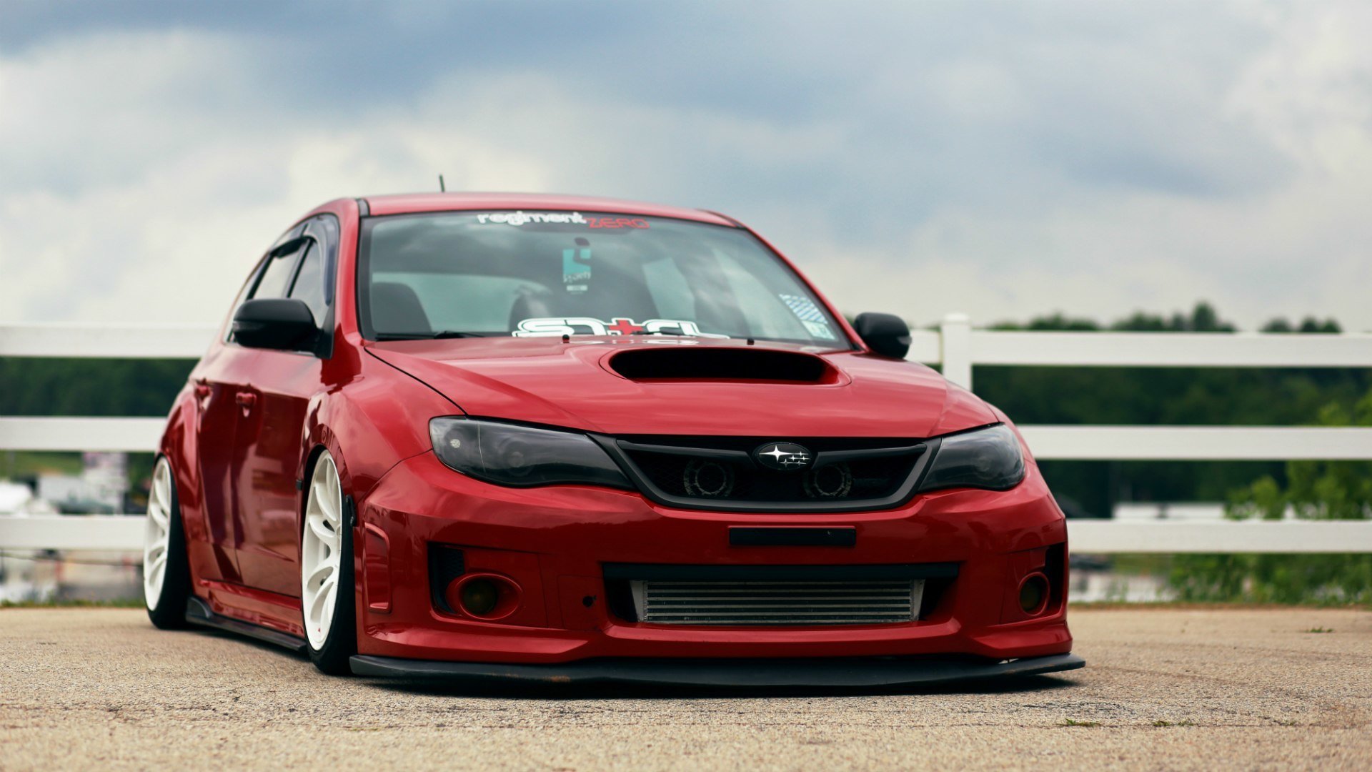 ubaru impreza wrx sti tuning jdm japan low red turbo stance