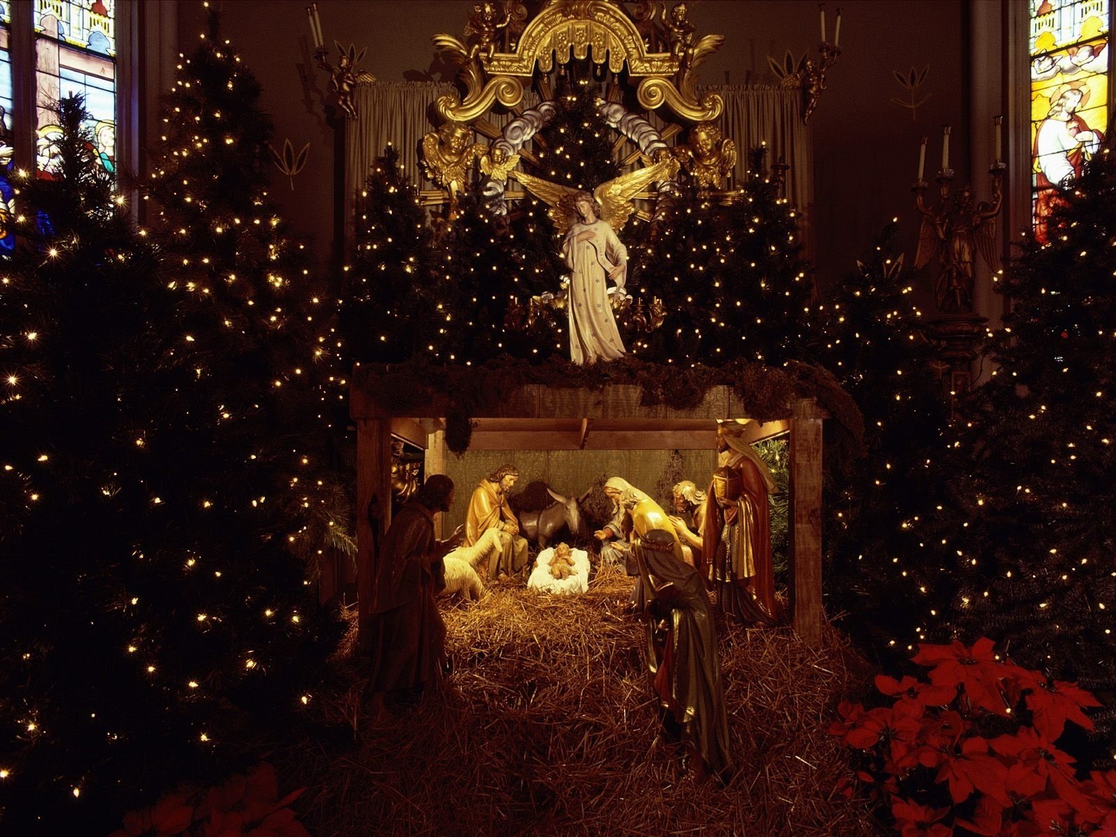 santa familia navidad fiestas templo árboles de navidad figuras año nuevo