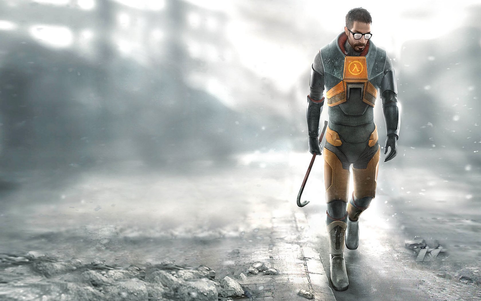 half-life 2 gordon freeman city-17 city-17 opór wojna sojusz ruiny okulary mgła mężczyźni rysunki anime