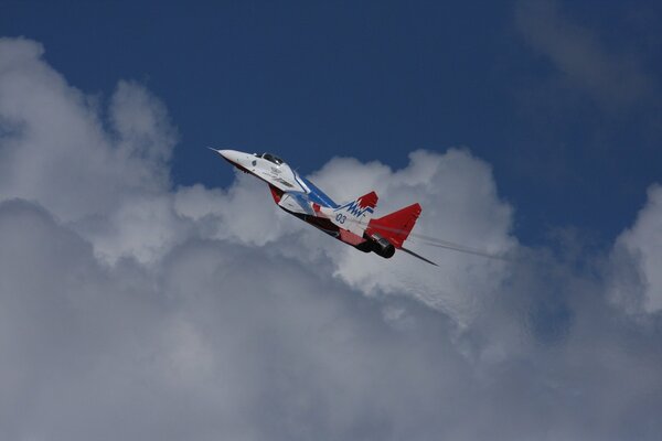 Swifts of Russia, mig-29, mig-29 in the cloudy sky