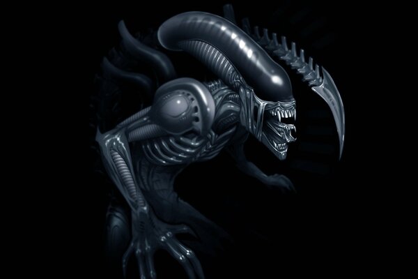 Fantastic illustration of a xenomorph from the movie Alien 