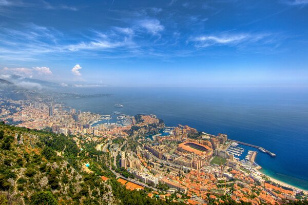 Vista desde lo alto de norod y el mar