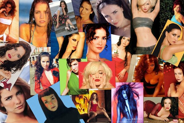 Collage de la chanteuse latine Natalia Oreiro