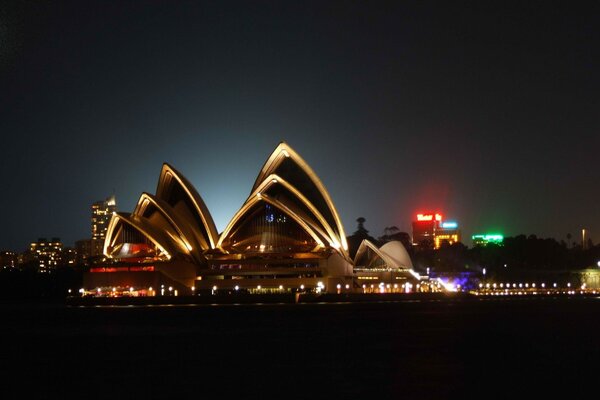 Australia en tiempo nocturno