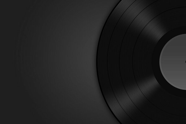 Black and grey vinyl record