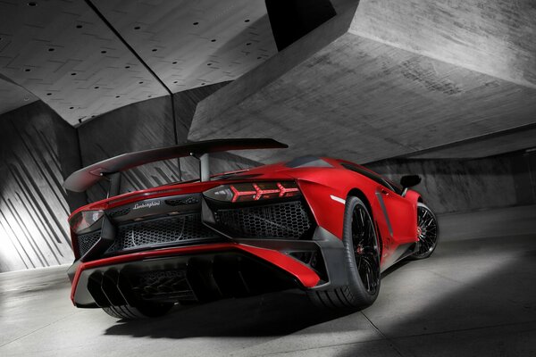 2015 model year furious black and red lamborghini aventador lp 750-4