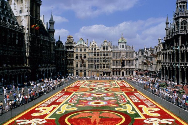 Flower Festival in the Belgian capital Brussels