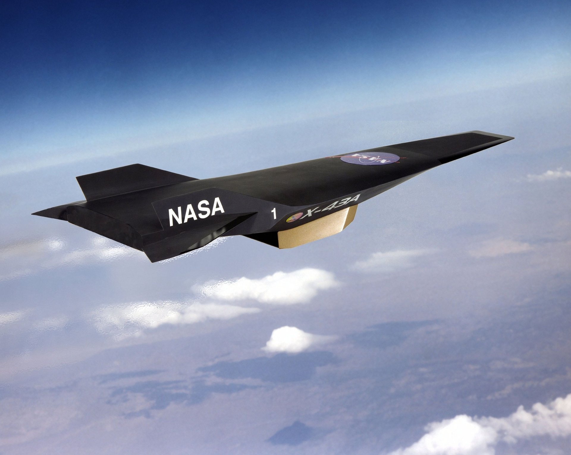 hypersonic airplane x-43a nasa unmanned nasa air flight altitude sky speed cloud