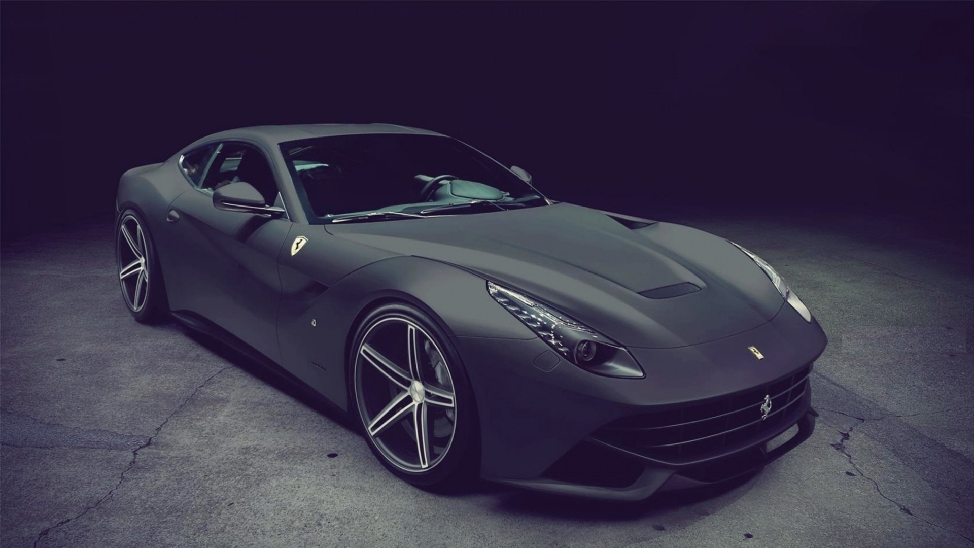 ferrari coche f12 gris berlinetta bw