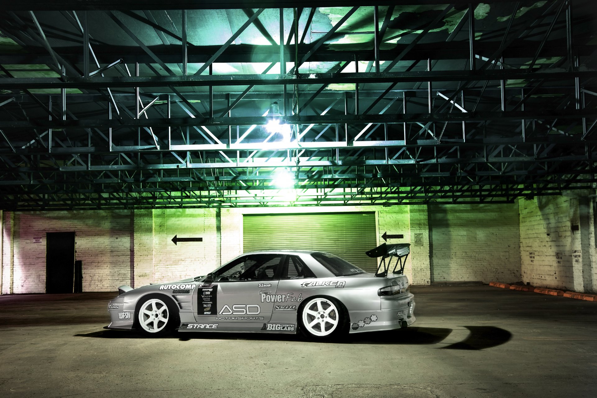 nissan silvia 180sx tuning jdm coche nissan gris