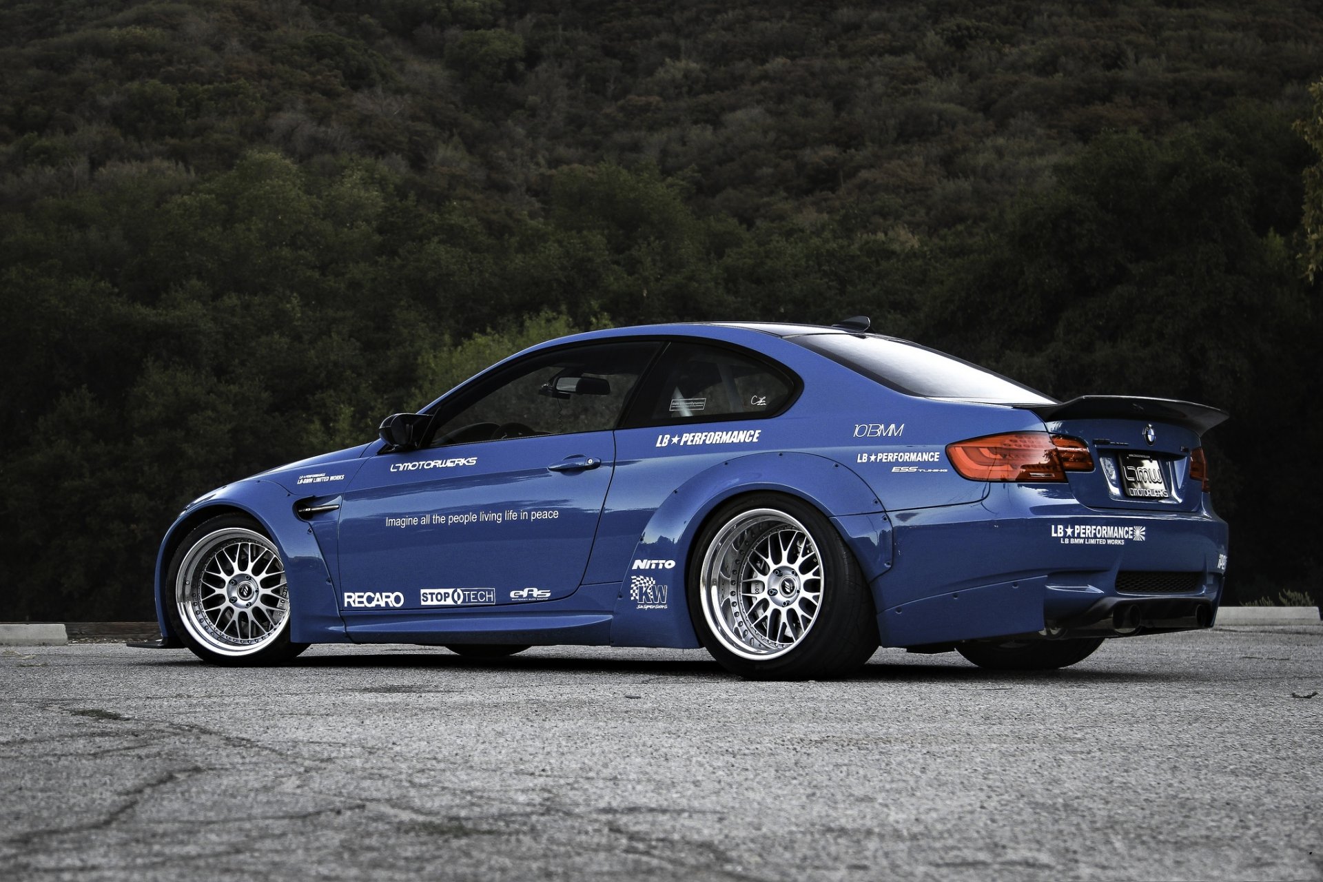 bmw m3 e92 blu bmw cerchi riflessione