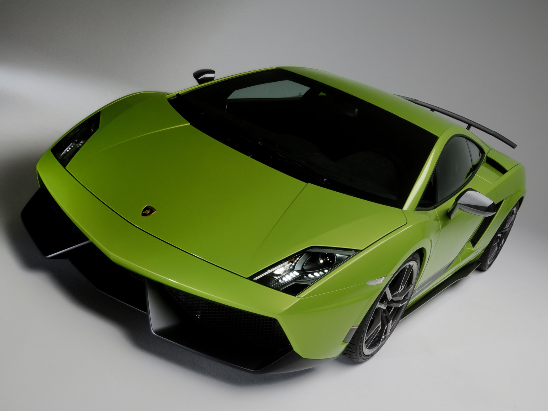 lamborghini gallardo lp570-4 superleggera verde coche frente