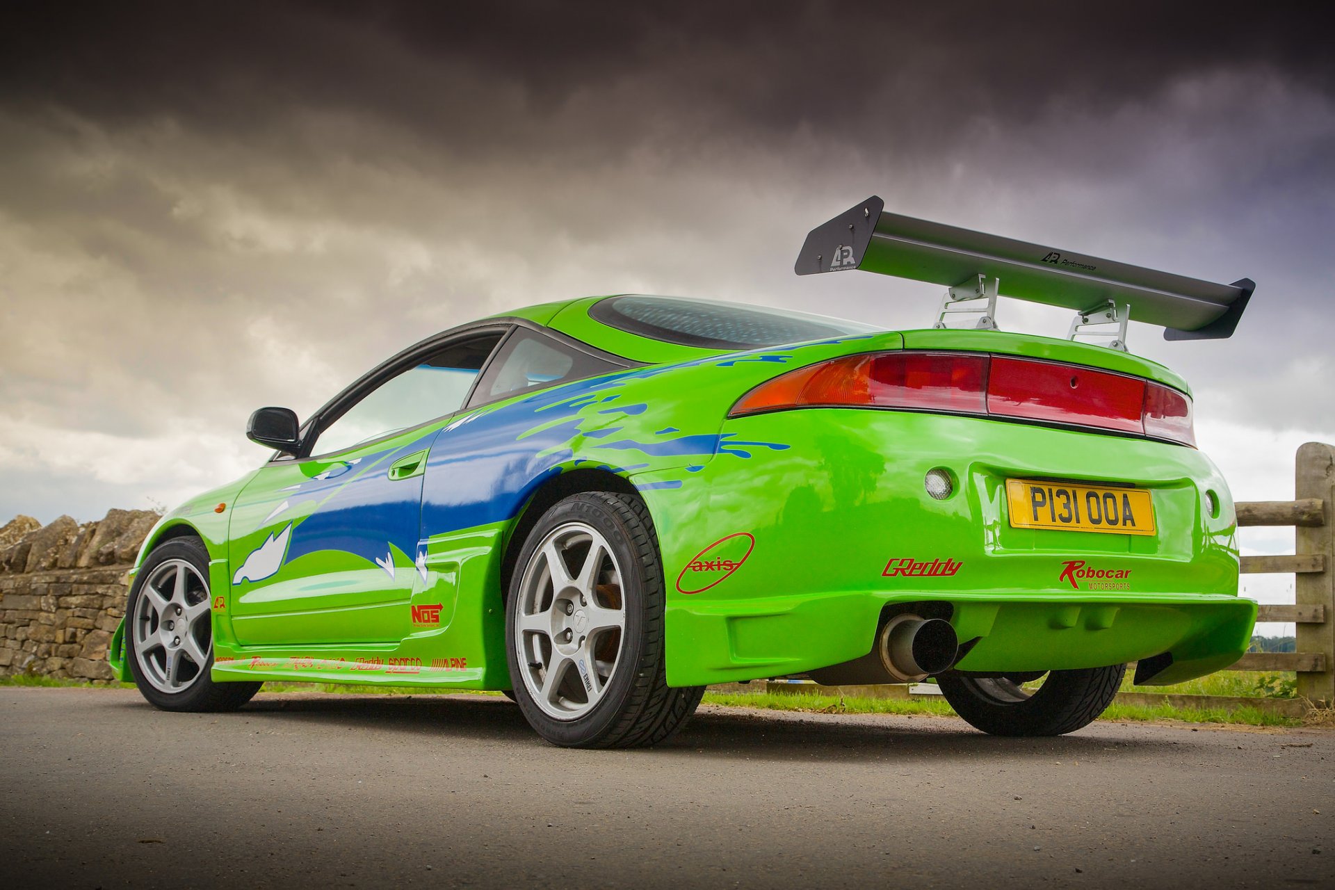 mitsubishi eclipse green auto super car