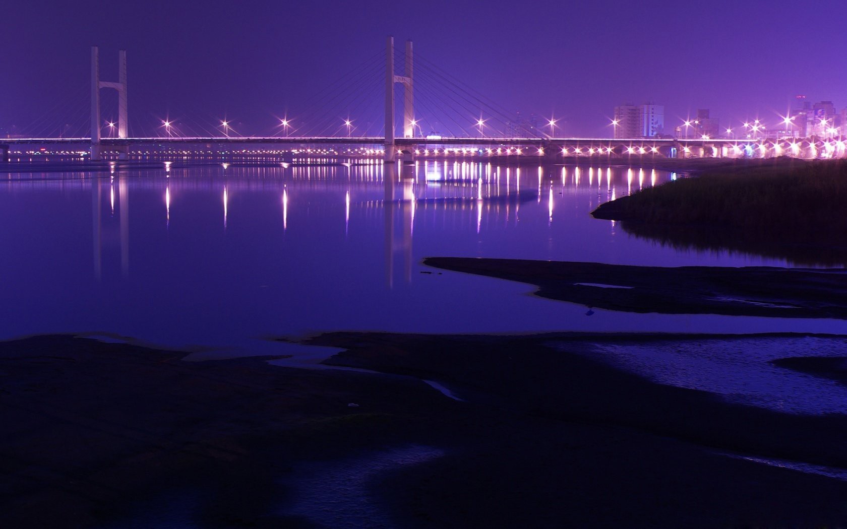 ponte chongyang taiwan cina notte luci