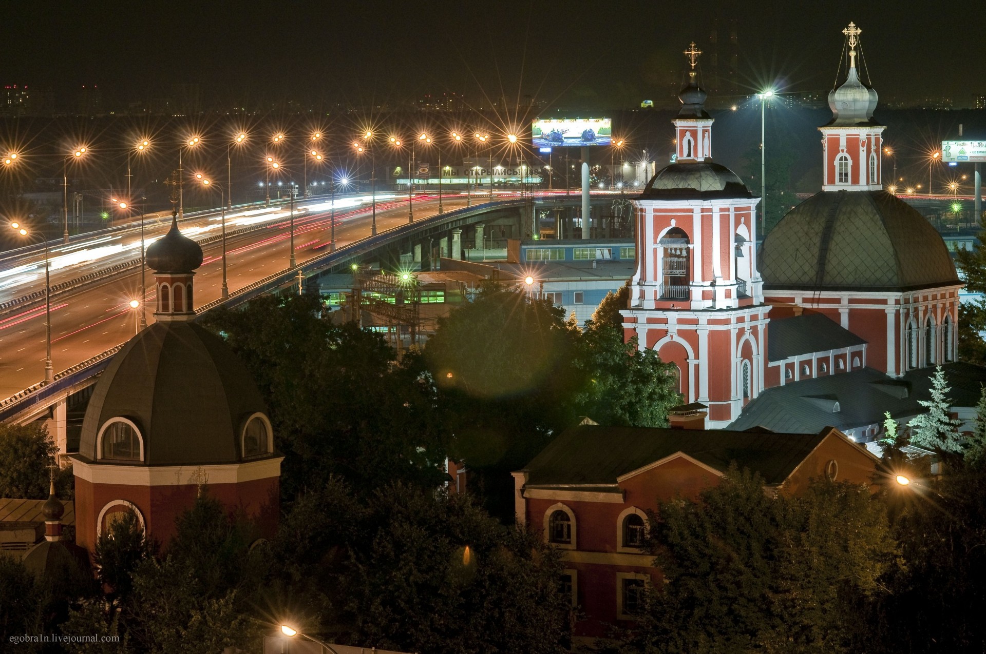 noc kościół moskwa światła droga