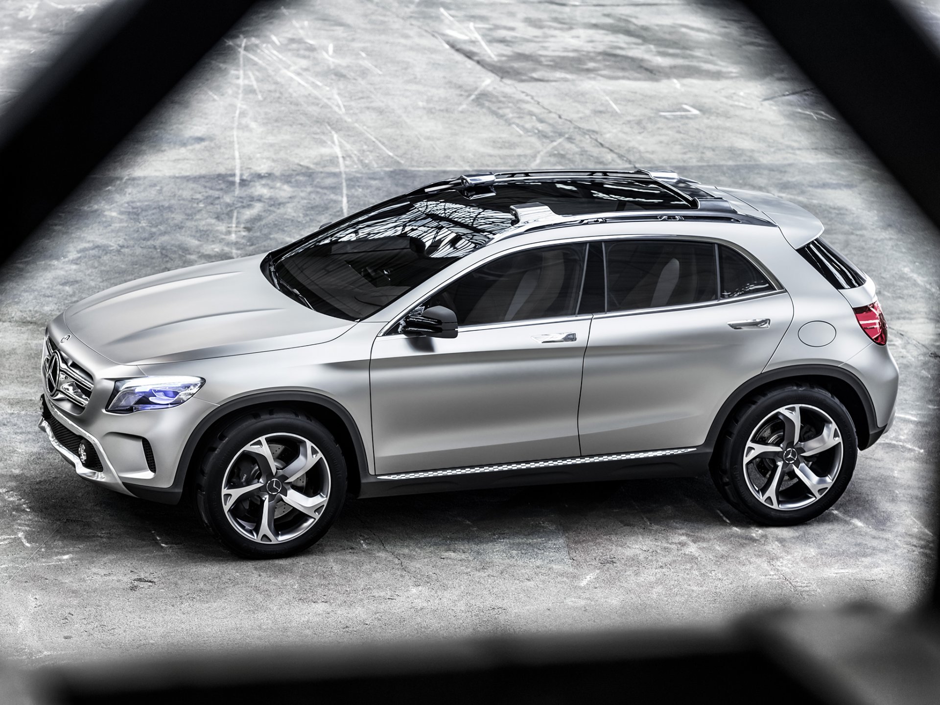 mercedes-benz gla konzept auto silber mercedes