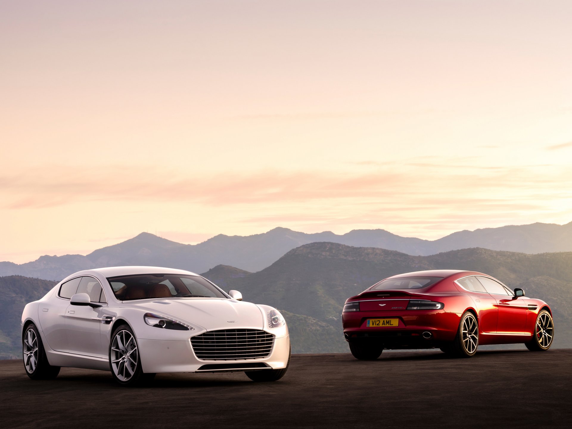 aston martin rapide s coches dos blanco rojo