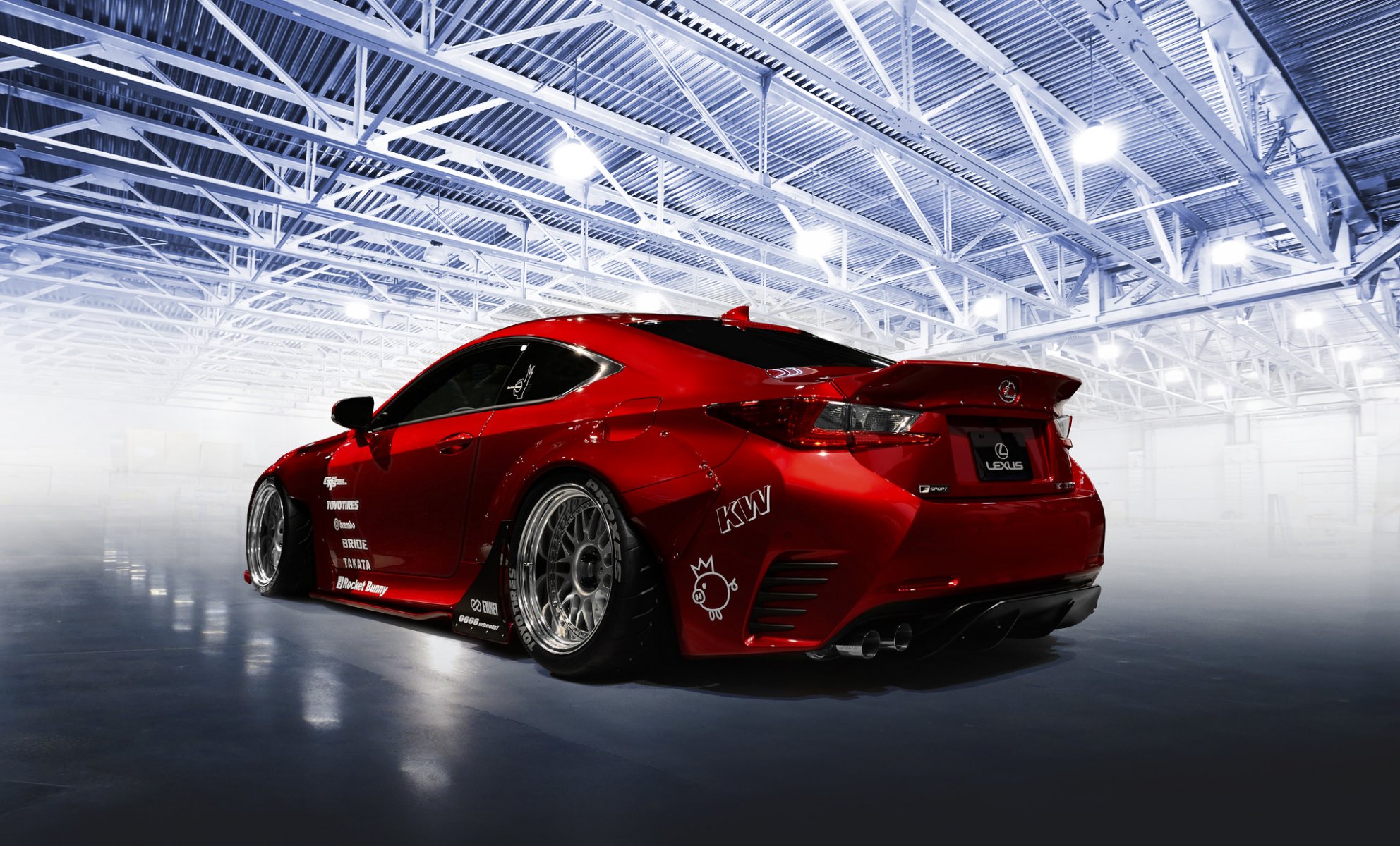 lexus rc-f tuning rocket rabbit czerwony samochód