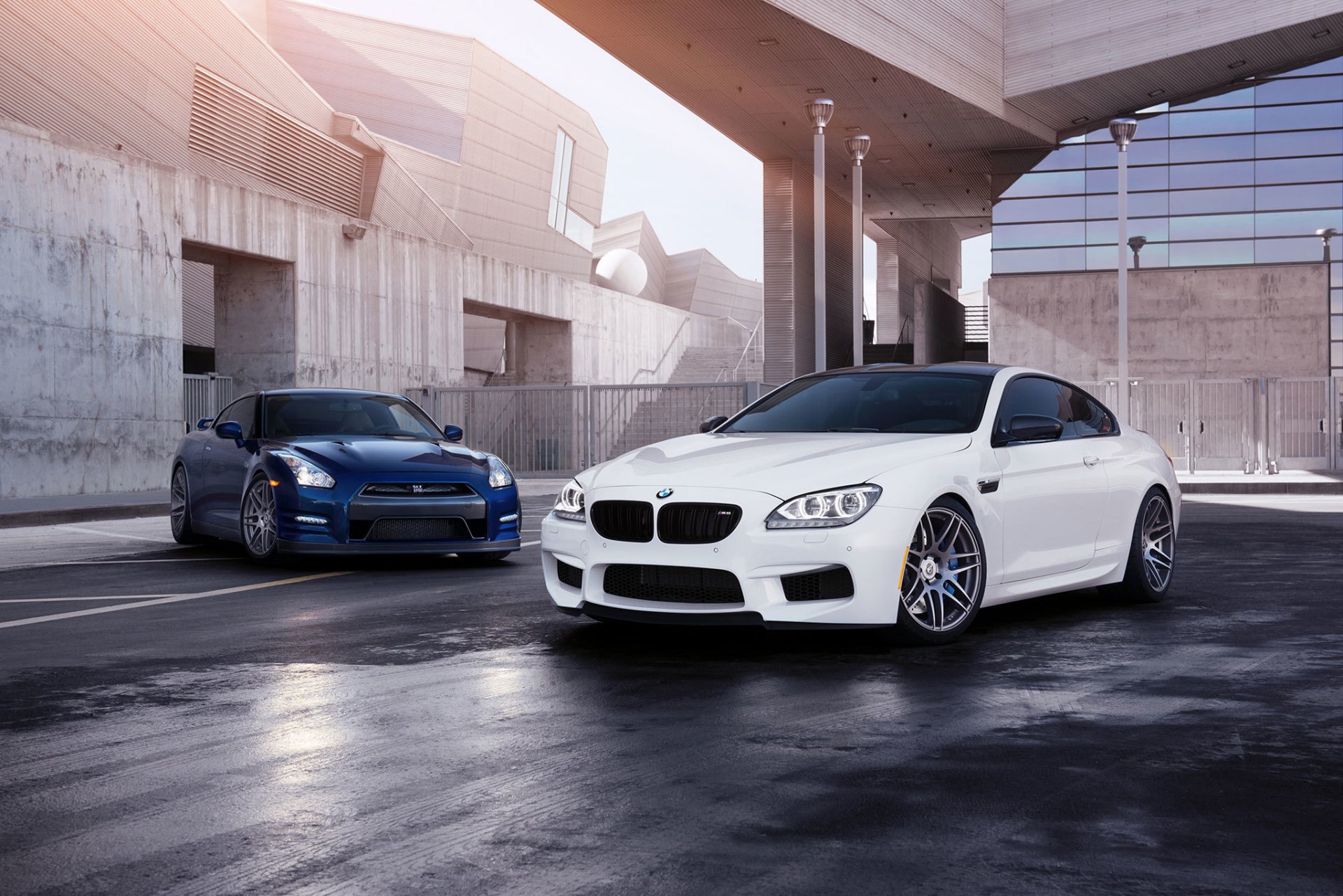 bmw m6 nissan gt-r car auto wallpaper