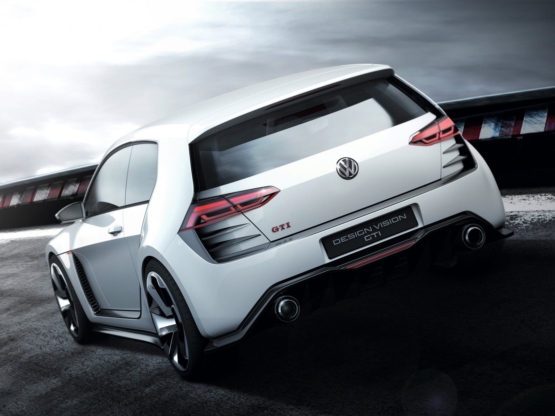 volkswagen golf conception de vision gti concept auto volkswagen vue arrière