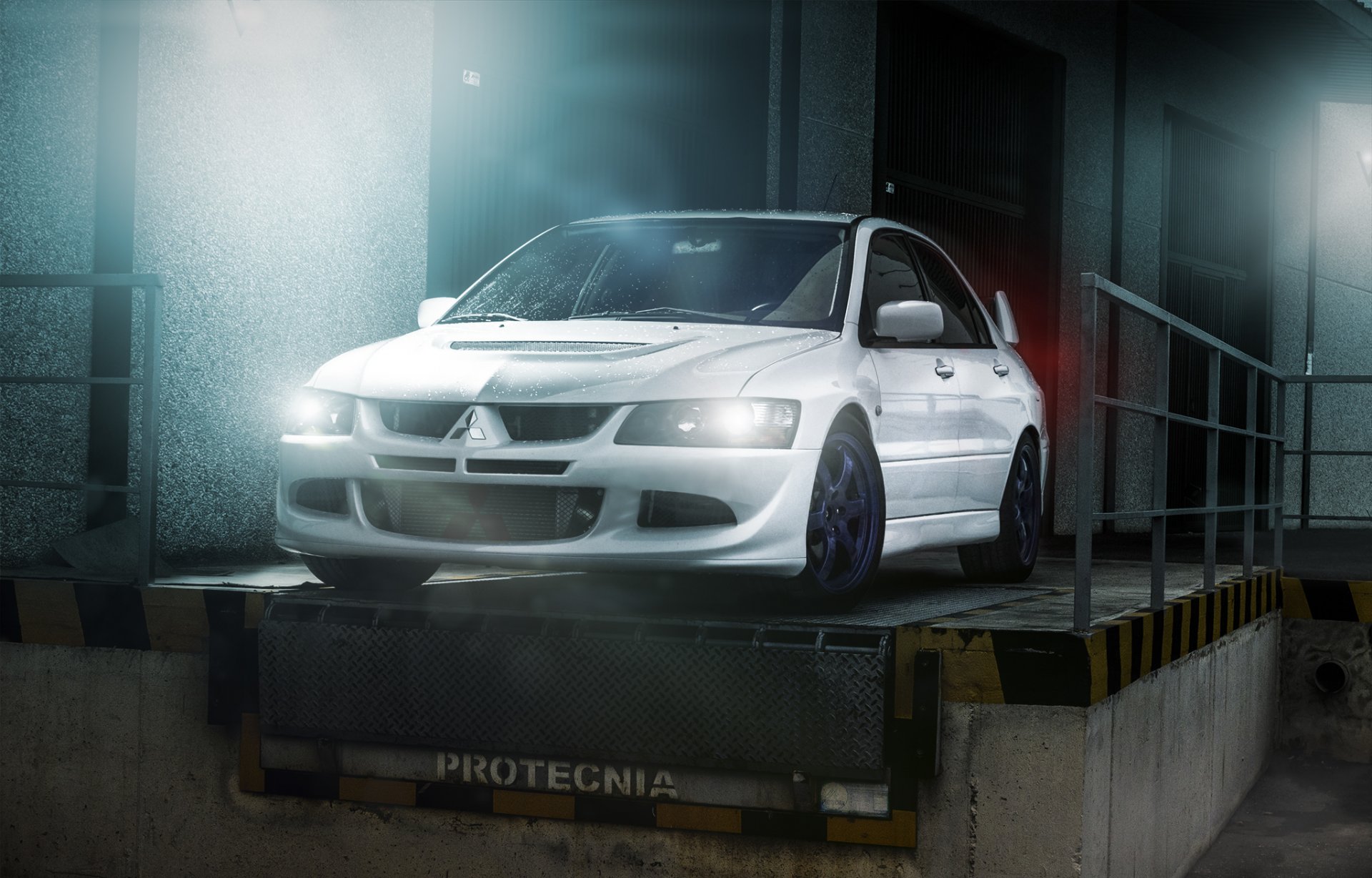 mitsubishi evo ix biały mitsubishi evolution