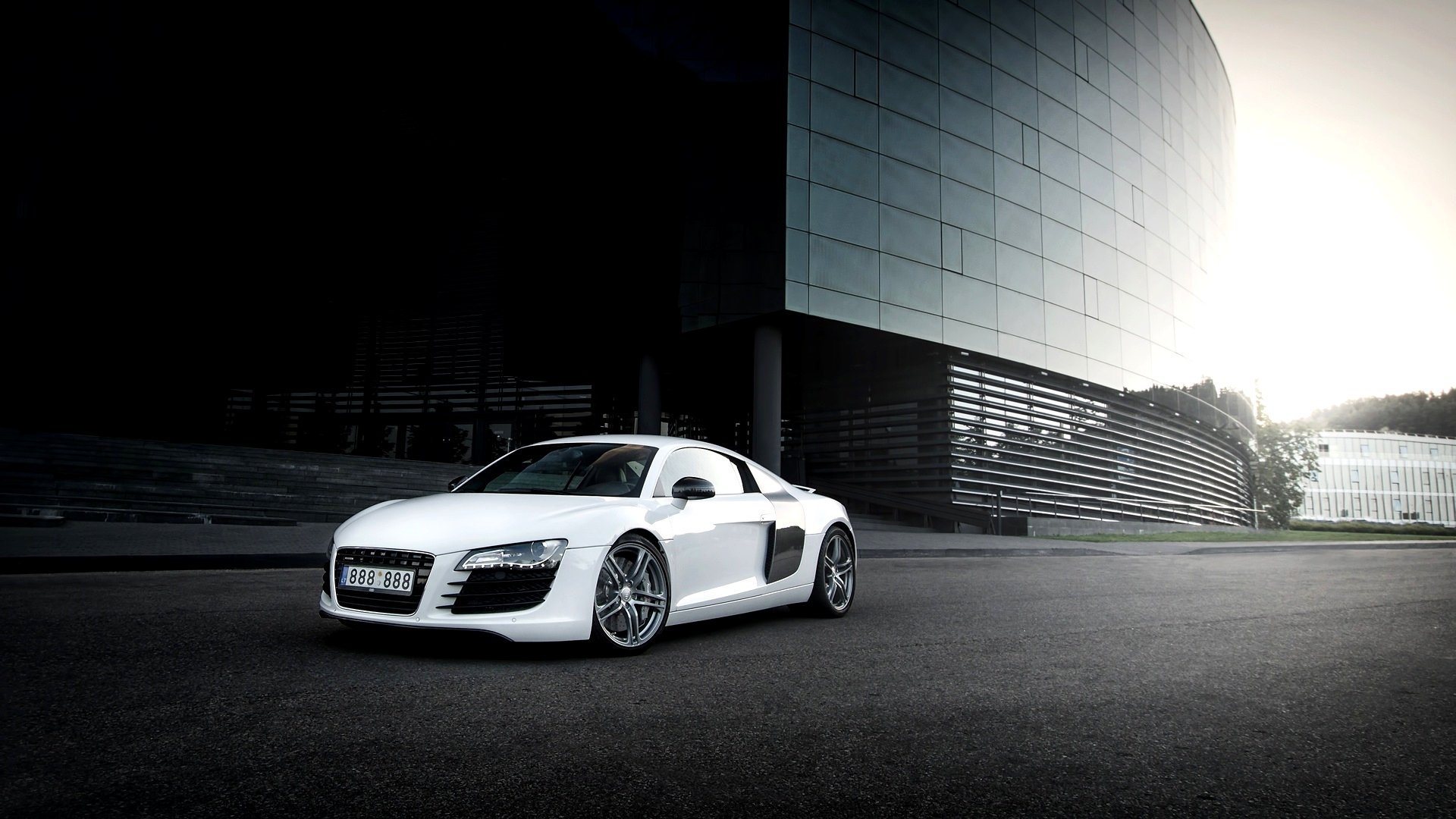 audi r8 blanc