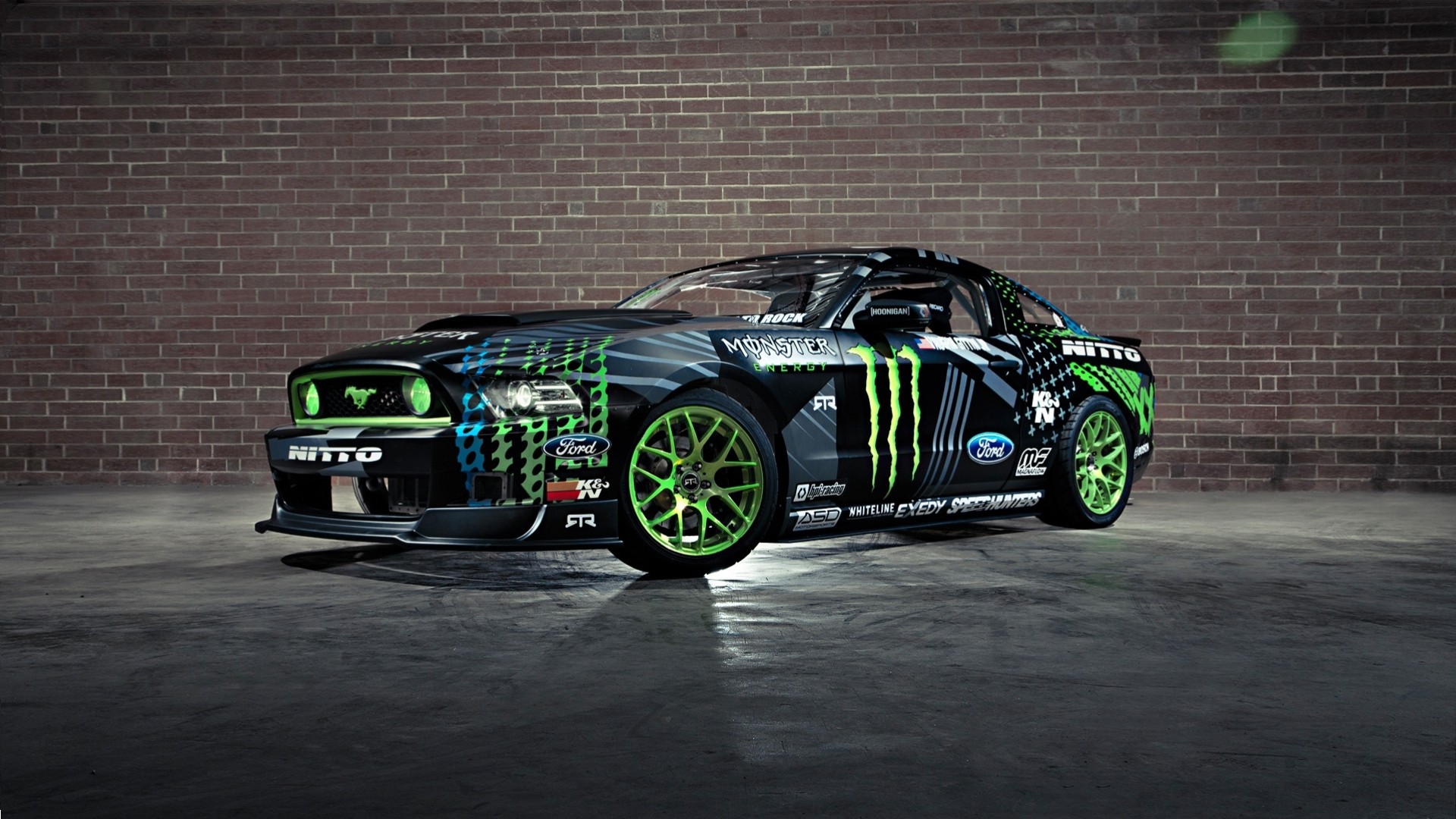 competencia ford deriva mustang monster energy negro rtr coche deportivo equipo