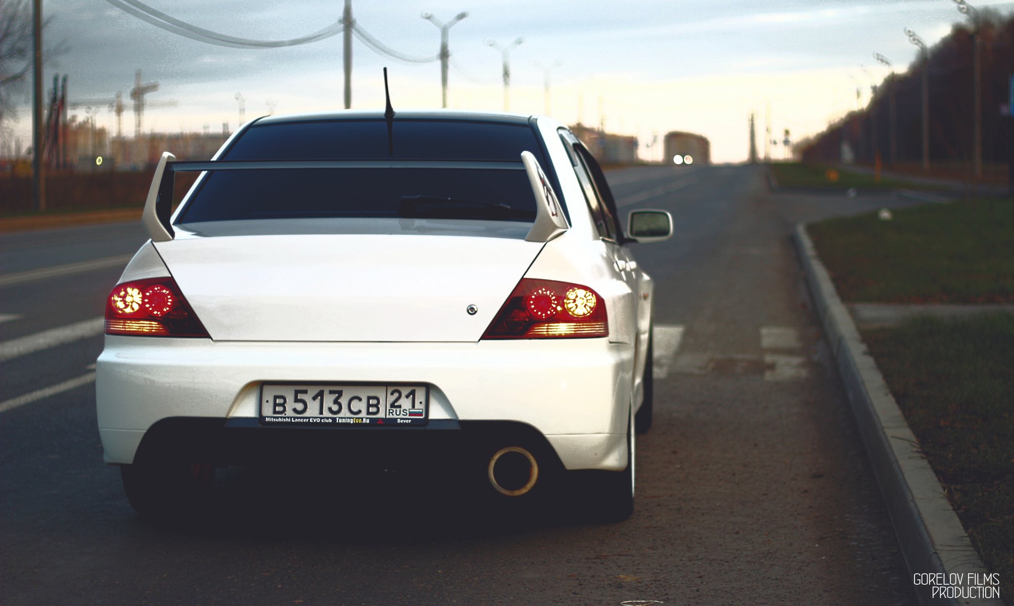 mitsubishi lancer evo car machine road chuvash republic