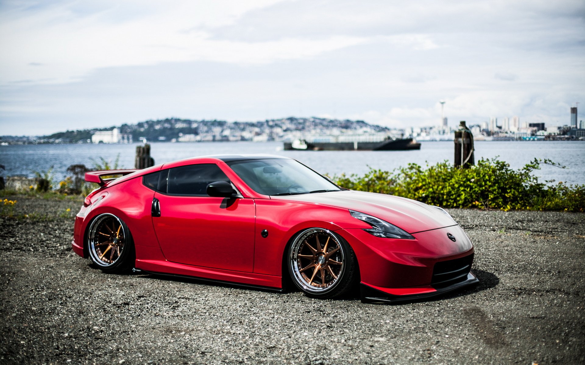 nissan 370z tuning auto position rot tapeten