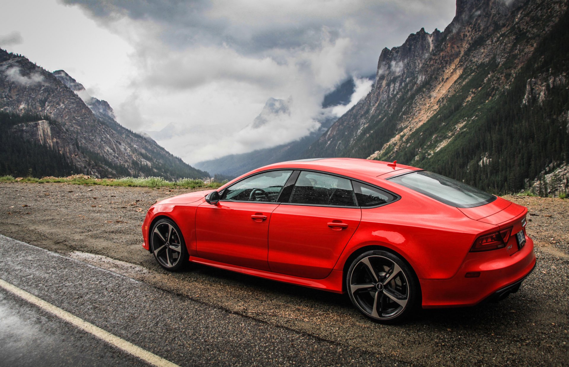 audi rs7 red mountain