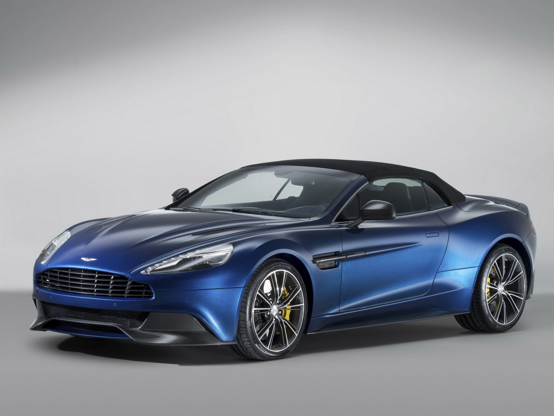 aston martin vanquish volante azul superdeportivo fondo