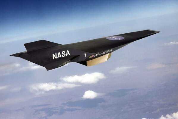 Hypersonic aircraft x-43a, nasa, unmanned, flies in the blue sky