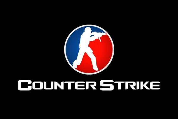 Counter Strike Spiellogo auf schwarzem Hintergrund