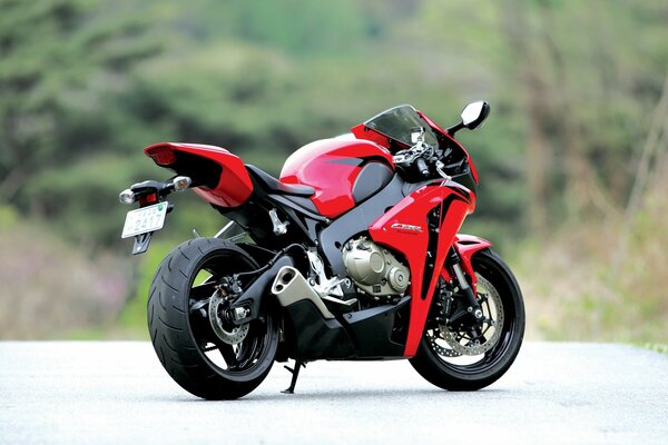 Professional photography of a red motorcycle