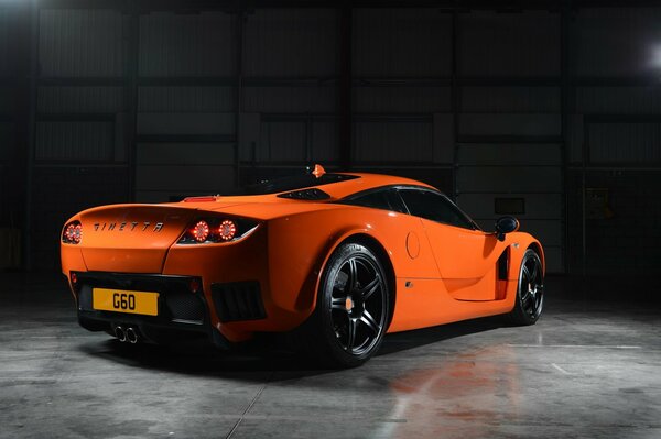 Imagen del deportivo ginetta g60 en el garaje